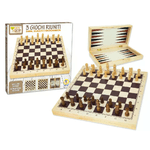 TEOREMA DAMA SCACCHI 3 IN 1 IN LEGNO