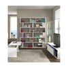 Mobile-Libreria-80-Bianca-Lucido-Ripiani-Design-a-Giorno-Parete-Modulare-Studio