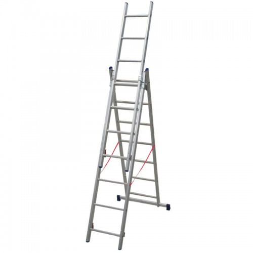 Facal Stilo Scala Alluminio 3x 7 Gradini Scaletta Allungabile Telescopica Cinte