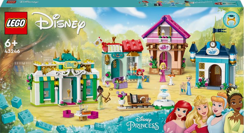 LEGO-Disney-Princess-43246-l-Avventura-al-Mercato-Principesse-Disney-Giochi-Bambini-6--Citta--da-Costruire-e-4-Mini-Bamboline