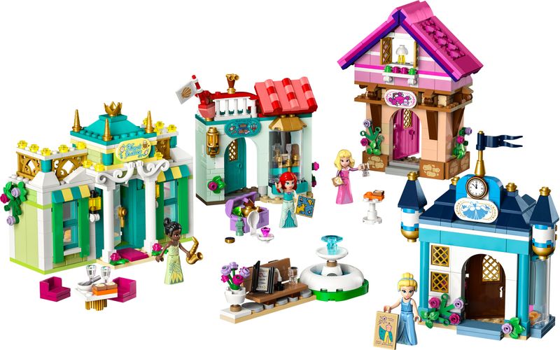 LEGO-Disney-Princess-43246-l-Avventura-al-Mercato-Principesse-Disney-Giochi-Bambini-6--Citta--da-Costruire-e-4-Mini-Bamboline