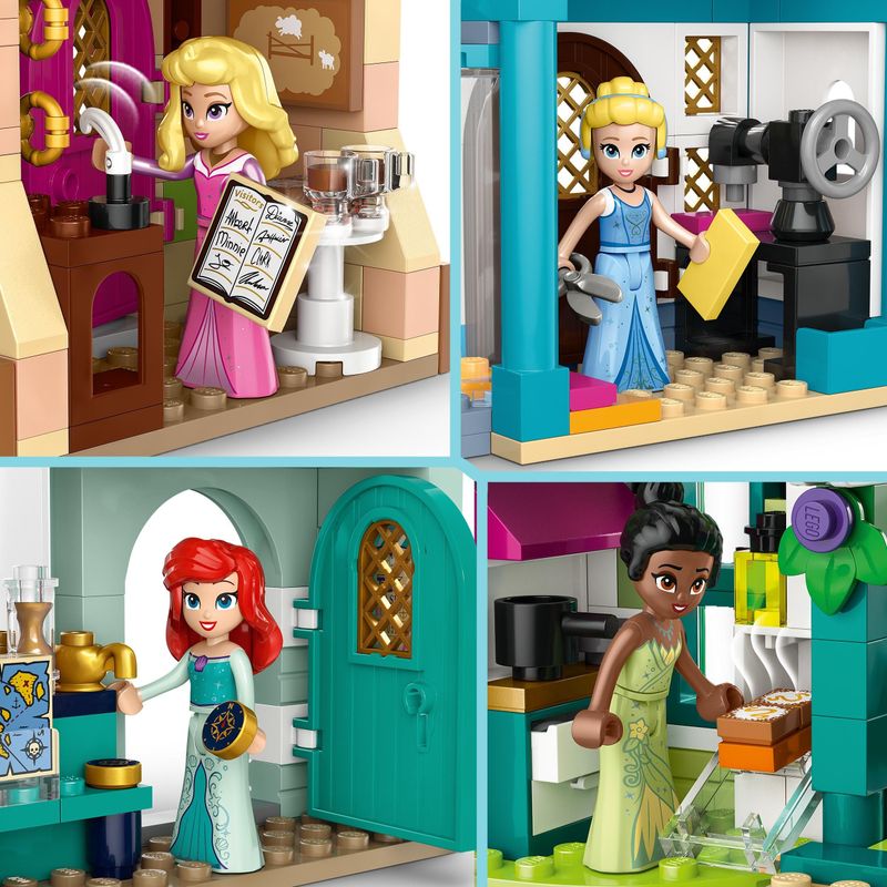 LEGO-Disney-Princess-43246-l-Avventura-al-Mercato-Principesse-Disney-Giochi-Bambini-6--Citta--da-Costruire-e-4-Mini-Bamboline