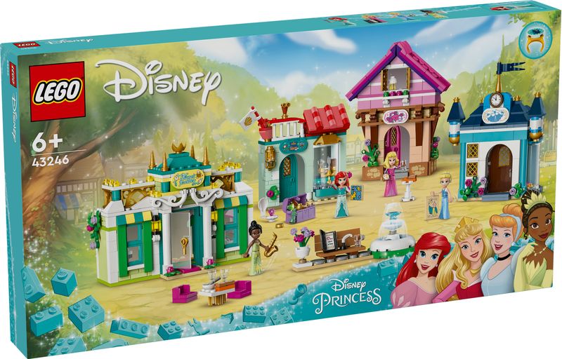 LEGO-Disney-Princess-43246-l-Avventura-al-Mercato-Principesse-Disney-Giochi-Bambini-6--Citta--da-Costruire-e-4-Mini-Bamboline