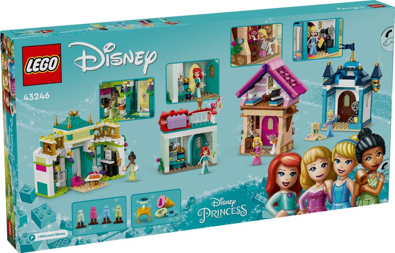 LEGO-Disney-Princess-43246-l-Avventura-al-Mercato-Principesse-Disney-Giochi-Bambini-6--Citta--da-Costruire-e-4-Mini-Bamboline