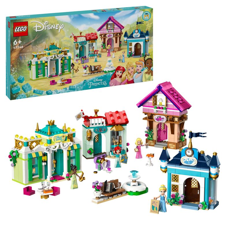 LEGO-Disney-Princess-43246-l-Avventura-al-Mercato-Principesse-Disney-Giochi-Bambini-6--Citta--da-Costruire-e-4-Mini-Bamboline