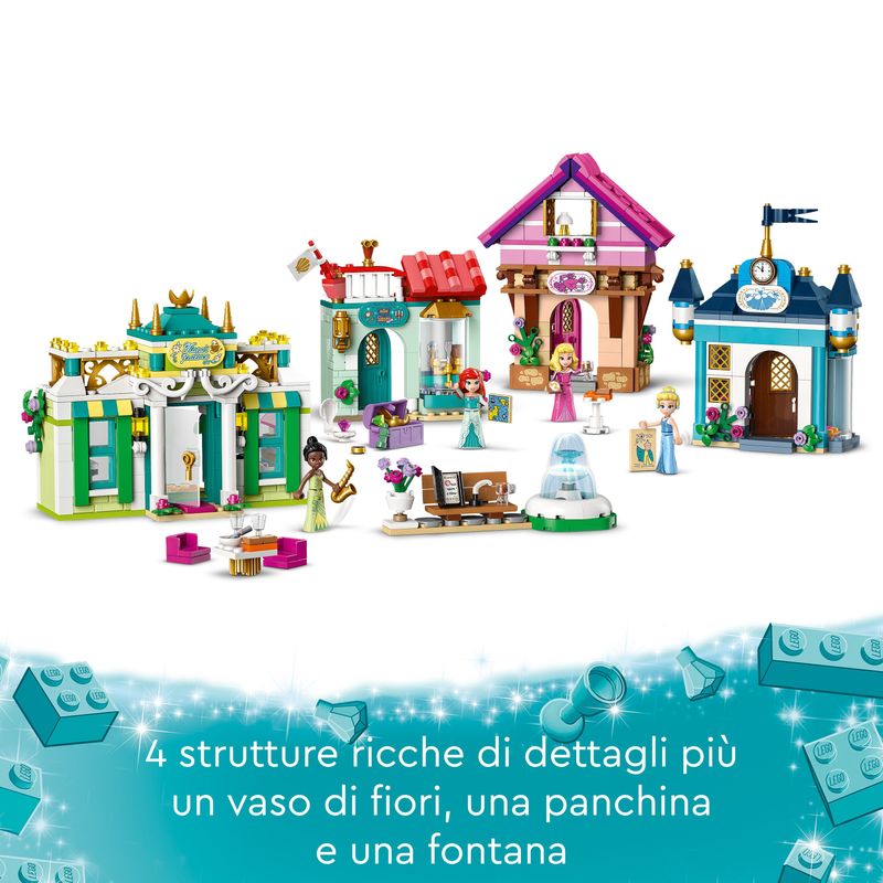 LEGO-Disney-Princess-43246-l-Avventura-al-Mercato-Principesse-Disney-Giochi-Bambini-6--Citta--da-Costruire-e-4-Mini-Bamboline