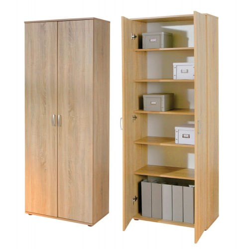 Mobile-2-Ante-Rovere-con-Ripiani-Scarpiera-Armadio-Ufficio-Multiuso-Camera-Letto