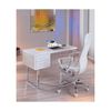 Scrivania-120-con-Cassetti-Pc-Bianca-Lucida-Laccata-Legno-Moderna-Cassettiera