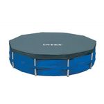 Telo Copri Piscina Frame 366 cm Rotonda Protezione Intex Copertura da Esterno