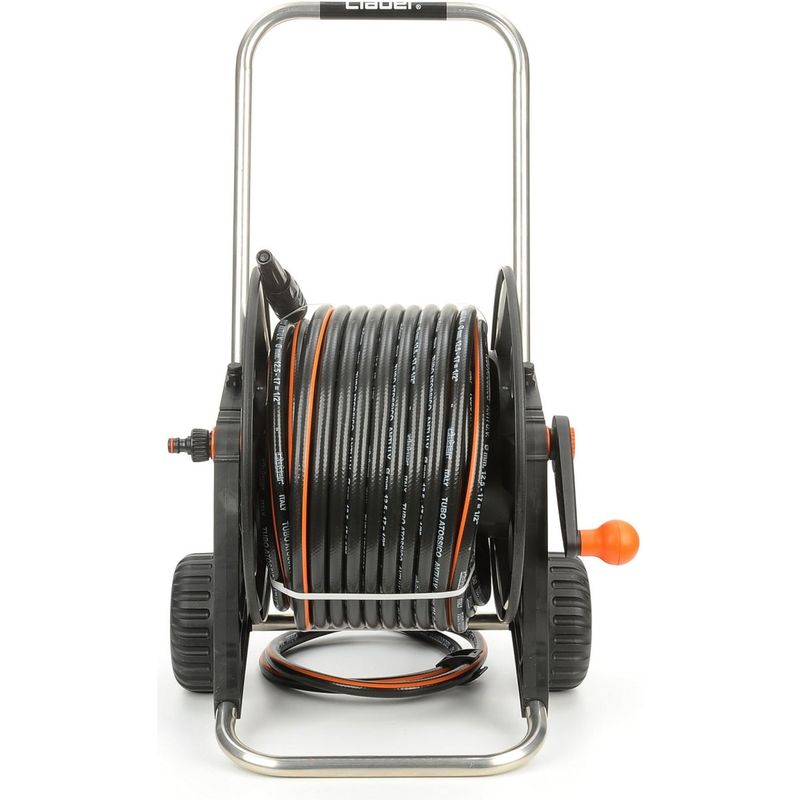 Avvolgitubo-Manuale-Porta-Tubo-Acqua-per-Innaffiare-Lancia-Giardino-Carrello