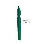 10-Pali-per-Recinzione-Ferro-125-cm-Plastificato-Verde-Paletti-da-Rete-Metallo