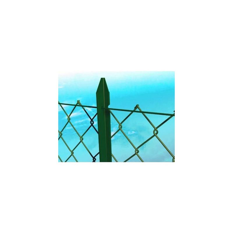 10-Pali-per-Recinzione-Ferro-125-cm-Plastificato-Verde-Paletti-da-Rete-Metallo