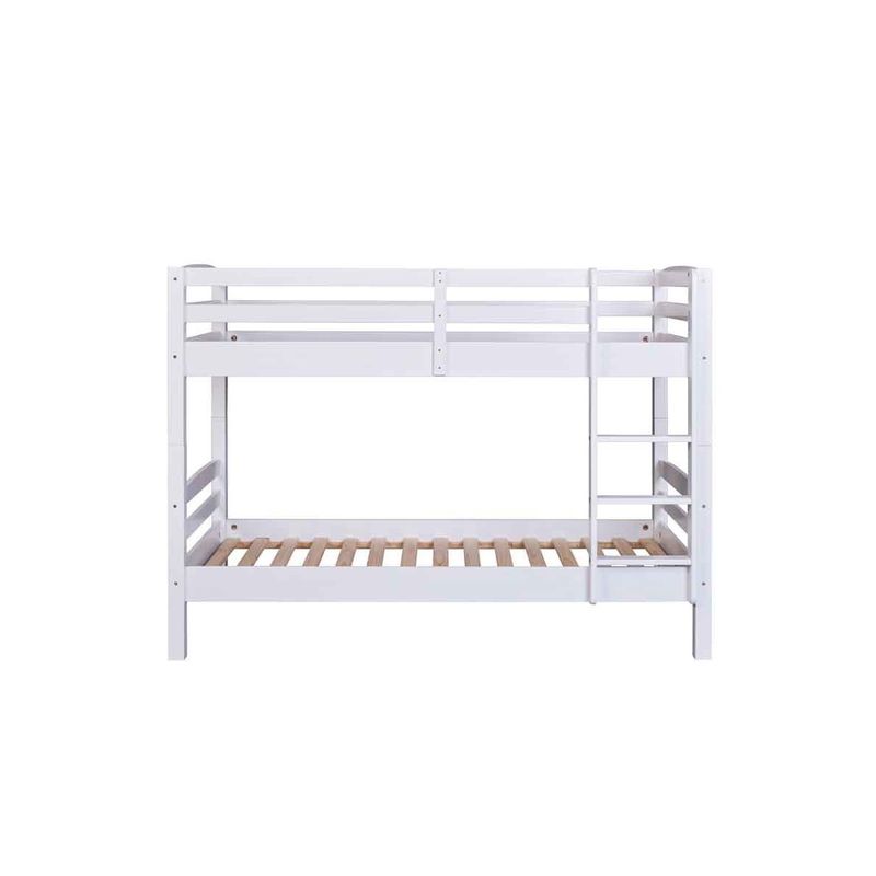 2-Letti-Singoli-Materasso-90x200-a-Doghe-Castello-Bianco-Pino-Scala-Cameretta