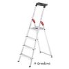Hailo-Scala-4-Gradini-Alluminio-Doppia-Forbice-Portautensili-Scaletta-Da-Interno