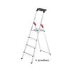 Hailo-Scala-4-Gradini-Alluminio-Doppia-Forbice-Portautensili-Scaletta-Da-Interno
