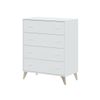 Cassettiera-Como-Bianco-4-Cassetti-Cassettone-Camera-Letto-Cameretta-Settimino
