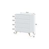 Cassettiera-Como-Bianco-4-Cassetti-Cassettone-Camera-Letto-Cameretta-Settimino