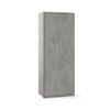Kit-Armadio-2-Ante-Grigio-Multiuso-Ufficio-Mobile-Ripiani-Camera-Letto-Cameretta