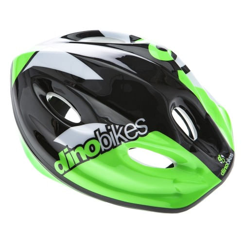 Casco-da-Bici-Bambino-Verde-Nero-Dino-Bike-Bimbo-Bicicletta-Pattini-Monopattino