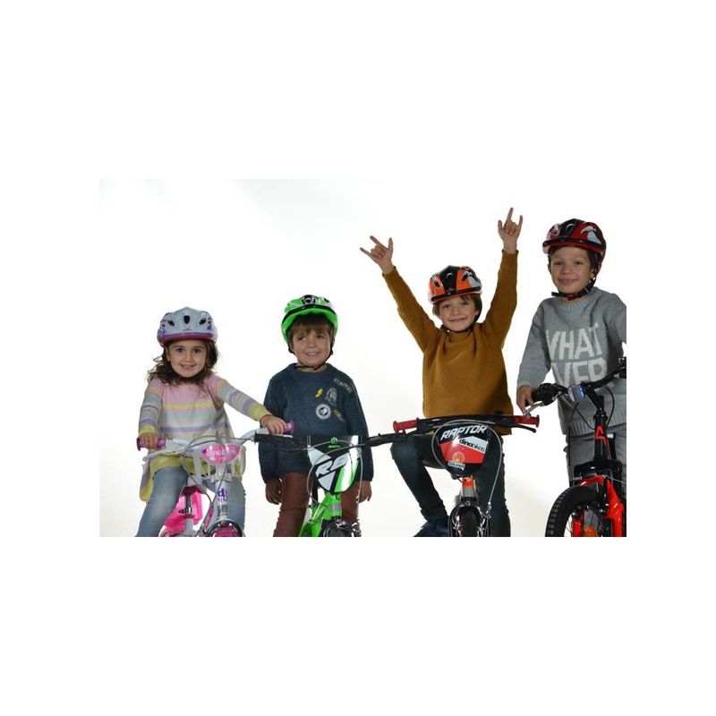 Casco-da-Bici-Bambino-Verde-Nero-Dino-Bike-Bimbo-Bicicletta-Pattini-Monopattino