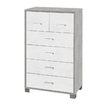 Settimino-Como-70-Grigio-Ossido-6-Cassetti-Cassettiera-Camera-Letto-Mobile