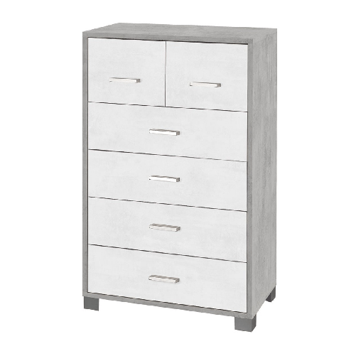 Settimino-Como-70-Grigio-Ossido-6-Cassetti-Cassettiera-Camera-Letto-Mobile