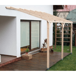 Pergola-Addossata-in-Legno-3x5-Gazebo-Giardino-Tettoia-Senza-Copertura