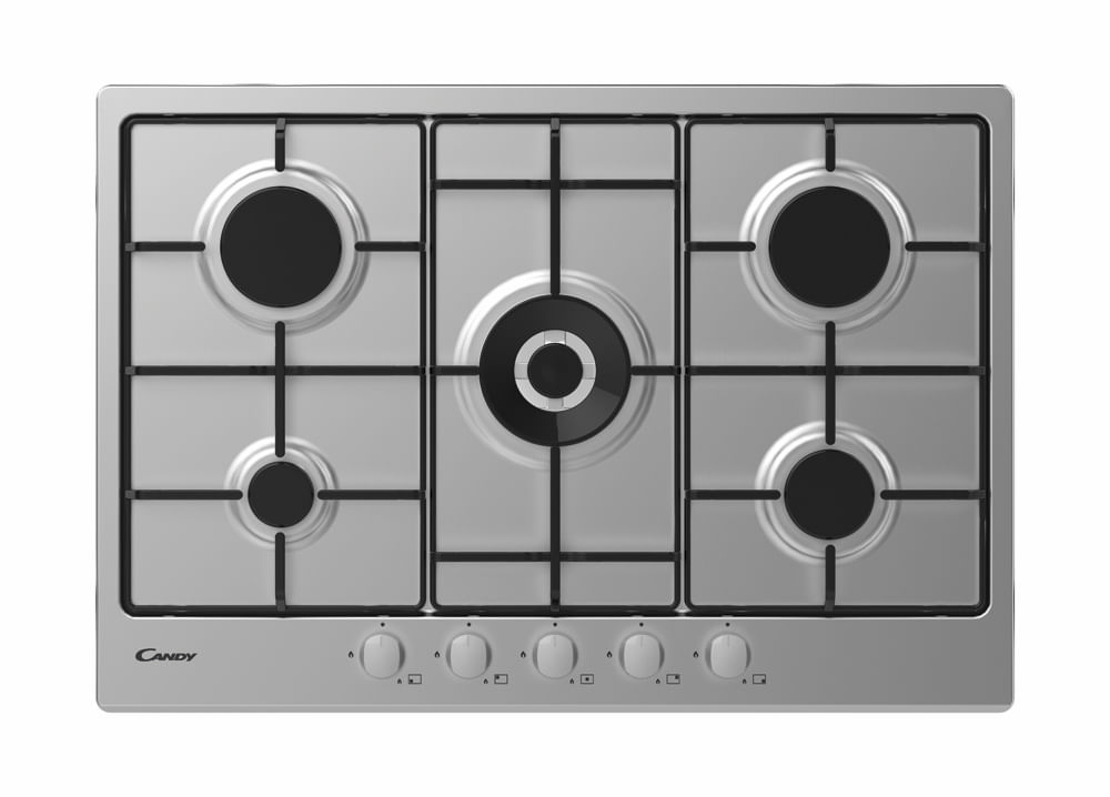 Candy Moderna CHW74WX Acciaio inossidabile Da incasso 75 cm Gas 5 Fornello(i)