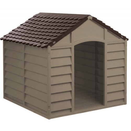 Cuccia-per-Cani-in-Resina-Taglia-Grande-Giardino-con-Pavimento-Interno-Plastica