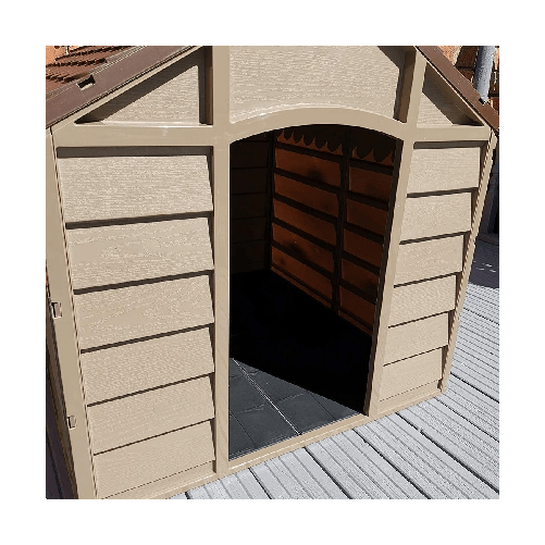Cuccia-per-Cani-in-Resina-Taglia-Grande-Giardino-con-Pavimento-Interno-Plastica