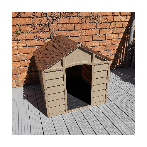 Cuccia-per-Cani-in-Resina-Taglia-Grande-Giardino-con-Pavimento-Interno-Plastica