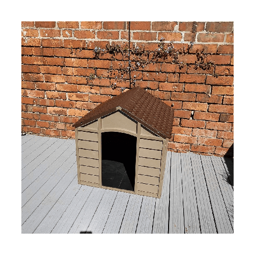 Cuccia-per-Cani-in-Resina-Taglia-Grande-Giardino-con-Pavimento-Interno-Plastica