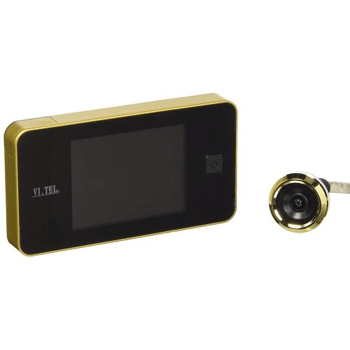 Spioncino-Digitale-Oro-Porta-Blindata-Vitel-Display-Lcd-Telecamera-Elettronico