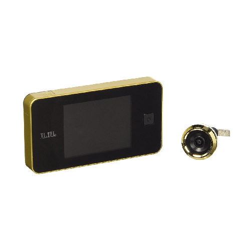 Spioncino-Digitale-Oro-Porta-Blindata-Vitel-Display-Lcd-Telecamera-Elettronico