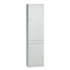 Armadio-180-Bianco-2-Ante-con-Cassetto-Mobile-Alto-con-Ripiani-Colonna-da-Bagno