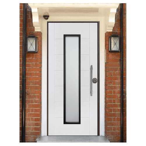 Porta-Blindata-con-Vetro-Antisfondamento-pannello-esterno-Vetroresina-Bianco