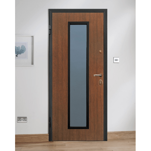 Porta-Blindata-con-Vetro-Antisfondamento-pannello-esterno-Vetroresina-Bianco