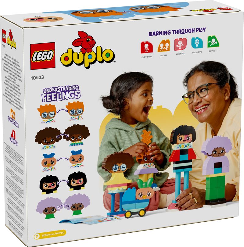 LEGO-DUPLO-10423-Persone-da-Costruire-con-Grandi-Emozioni-Gioco-per-Bambini-3--Anni-in-su-con-71-mattoncini-e-5-Personaggi