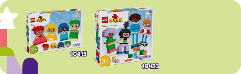 LEGO-DUPLO-10423-Persone-da-Costruire-con-Grandi-Emozioni-Gioco-per-Bambini-3--Anni-in-su-con-71-mattoncini-e-5-Personaggi