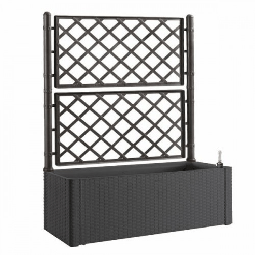 Fioriera-Rettangolare-100x43-Resina-con-Spalliera-in-Pvc-da-Esterno-Balcone-Vasi