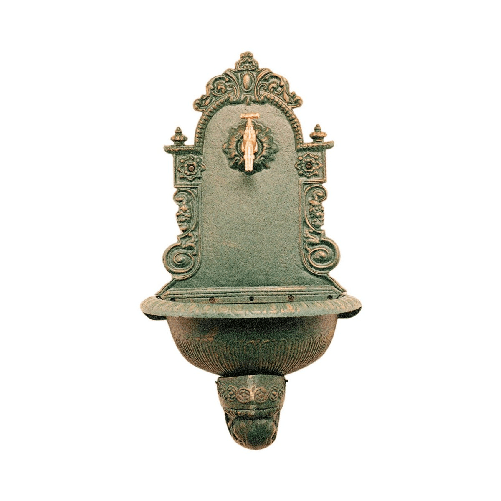 Fontana-da-Parete-Verde-in-Ghisa-Lavabo-a-Muro-Giardino-Lavandino-Rubinetto