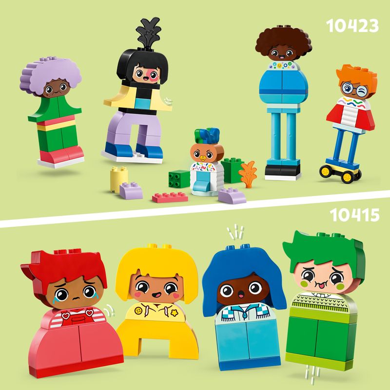 LEGO-DUPLO-10423-Persone-da-Costruire-con-Grandi-Emozioni-Gioco-per-Bambini-3--Anni-in-su-con-71-mattoncini-e-5-Personaggi