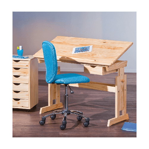 Kit-Scrivania-Pino-Tavolo-da-Disegno-Inclinabile-in-Legno-Cameretta-dei-Bambini