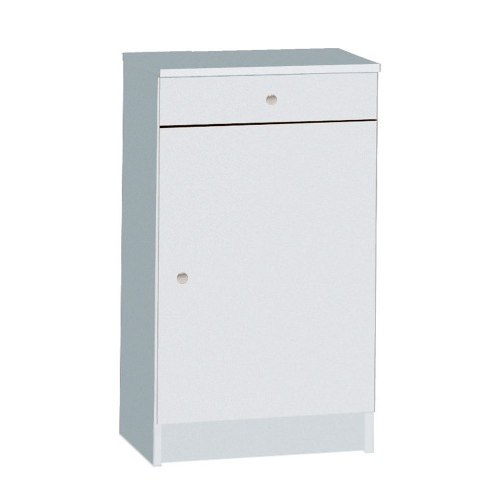 Armadio 1 Anta 46x80 Bianco con Cassetto Multiuso Ingresso Mobiletto Bagno