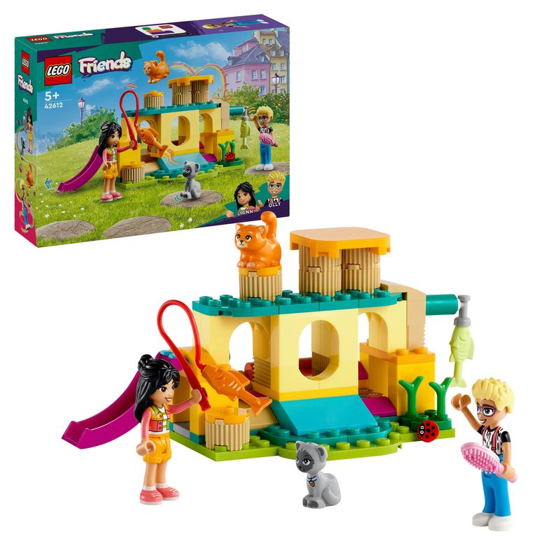 LEGO-Friends-42612-Avventure-nel-Parco-Giochi-dei-Gatti-Giocattolo-con-Animali-e-Mini-Bamboline-Giochi-per-Bambini-5--Anni