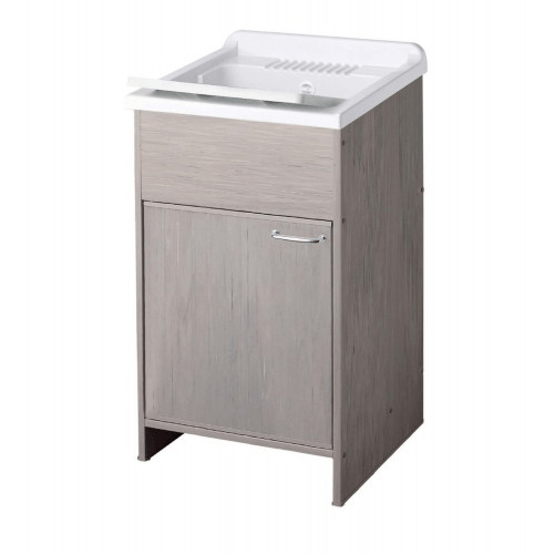 Mobile-Lavatoio-per-Esterni-in-PVC-Pilozzo-con-Sifone-di-Scarico-Grigio