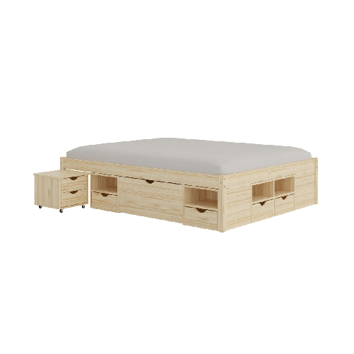 Letto-alla-Francese-140x200-Rete-a-Doghe-con-Cassetti-1-piazza-e-mezzo-Camera