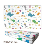 Tappeto per Bambini 200x150 Pieghevole Antiscivolo Soft Oceano Gioco Cameretta