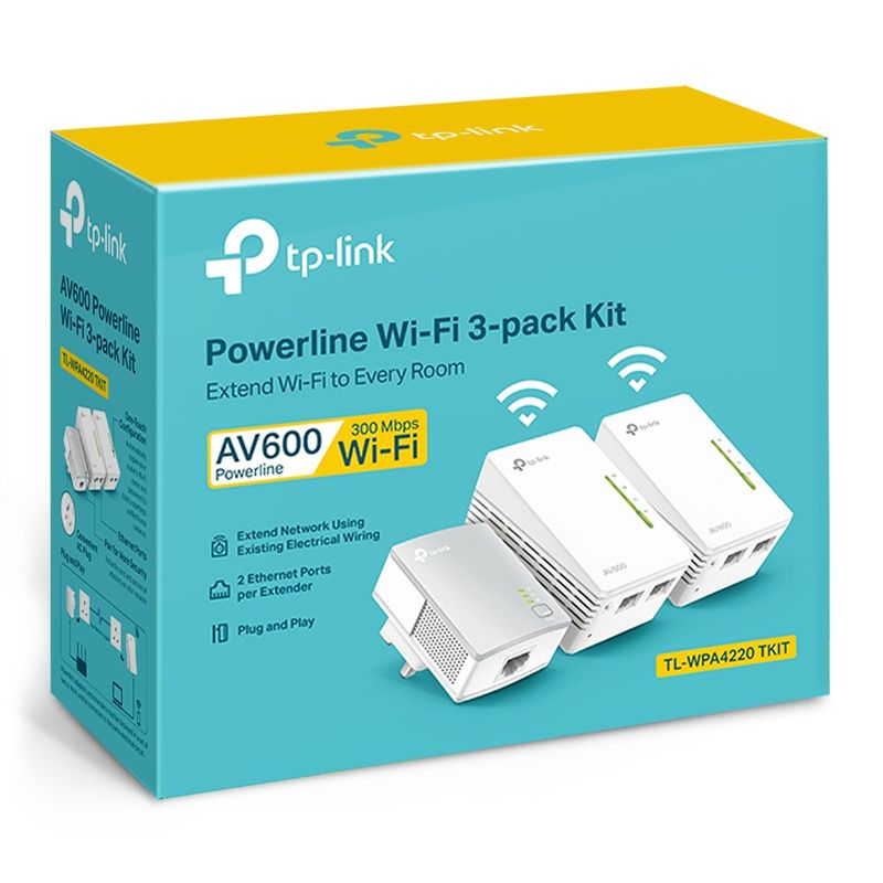 TP-LINK-TL-PA4010---2x-TL-WPA4220-500Mbit-s-Collegamento-ethernet-LAN-Wi-Fi-Bianco-adattatore-di-rete-powerline