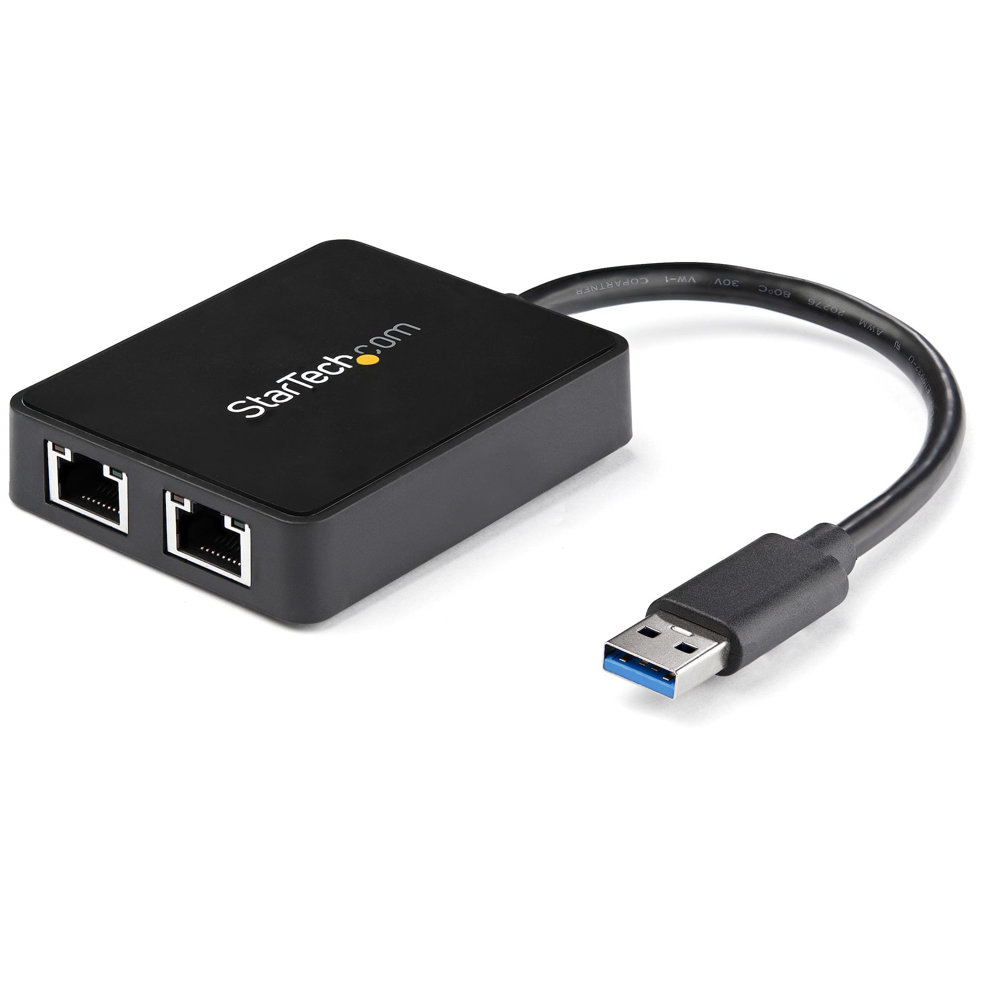 StarTech.com Adattatore USB 3.0 a doppia porta RJ45 con porta USB integrata